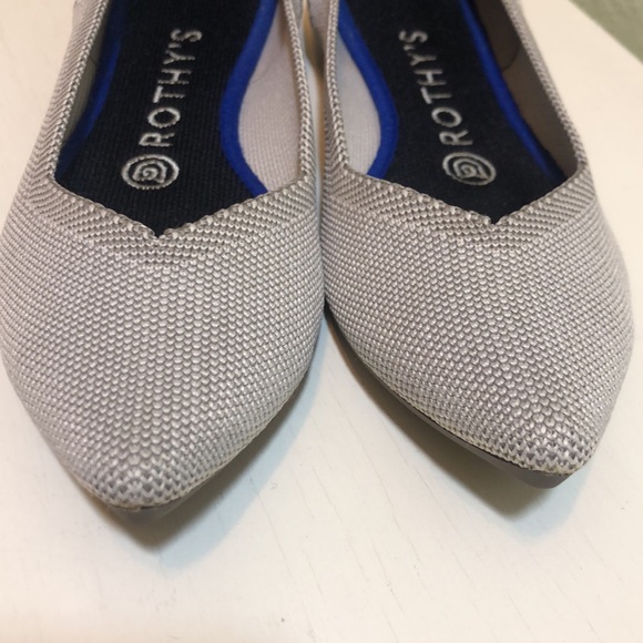 Rothy’s  Flats Beige Point  Slips-On Shoes Size 7W - Picture 4 of 12